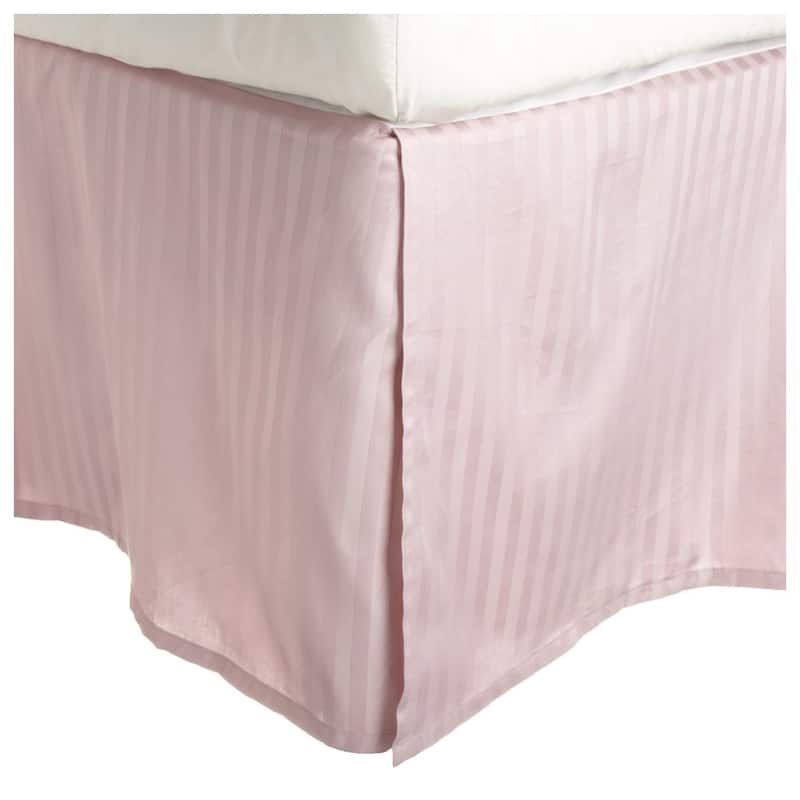 Superior Safa Stripe 15-inch Drop Egyptian Cotton Bed Skirt - Twin - Lavender