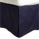 preview thumbnail 1 of 7, Superior Safa Stripe 15-inch Drop Egyptian Cotton Bed Skirt Twin - Navy Blue