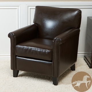 Christopher Knight Home Leeds Classic Brown Bonded Leather Club Chair