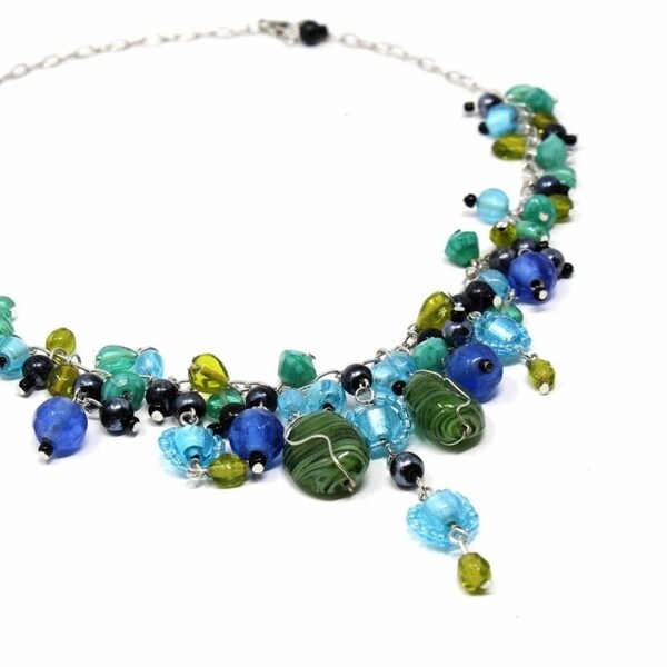 blue and green necklace