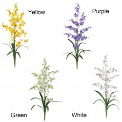 Dancing Lady Orchid 29-inch Artificial Flowers (Set of 12) - White - White