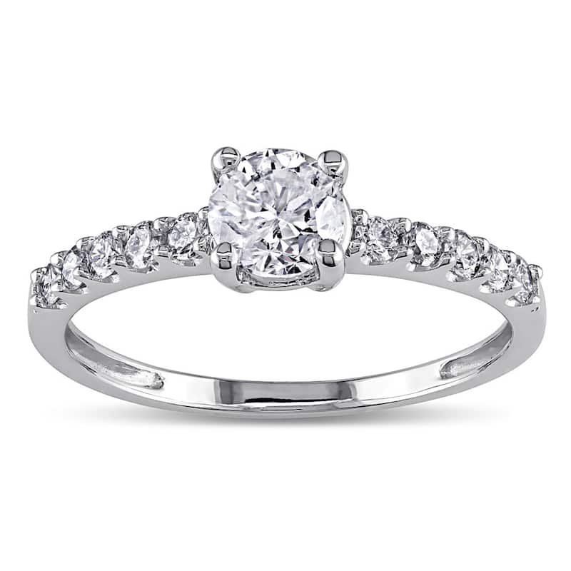 Miadora Signature Collection 14k White Gold 3/4ct TDW Diamond Engagement Ring - 5