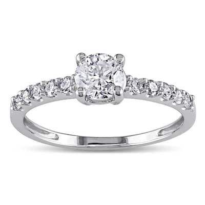 Miadora Signature Collection 14k White Gold 3/4ct TDW Diamond Engagement Ring
