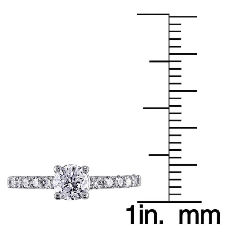 Miadora Signature Collection 14k White Gold 3/4ct TDW Diamond Engagement Ring