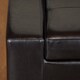 preview thumbnail 4 of 3, Guernsey Black Bonded Leather Storage Ottoman Bench by Christopher Knight Home