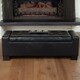preview thumbnail 1 of 3, Guernsey Black Bonded Leather Storage Ottoman Bench by Christopher Knight Home Black - Oversized