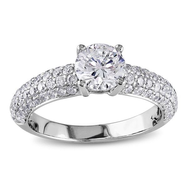 Miadora Signature Collection 18k White Gold 1 3/5ct TDW IGL-certified Diamond Ring (G-H, SI1-SI2)