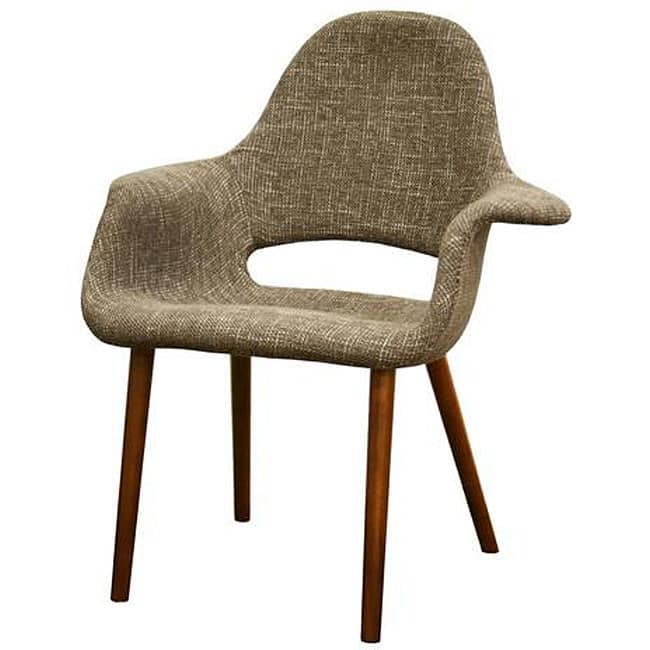 Forza Taupe Twill Mid-Century Style Accent Chairs (Set of 2)