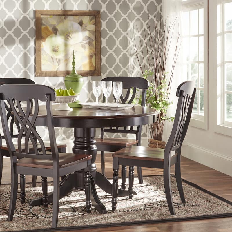Mackenzie Country Round Scroll Back Dining Set by iNSPIRE Q Classic