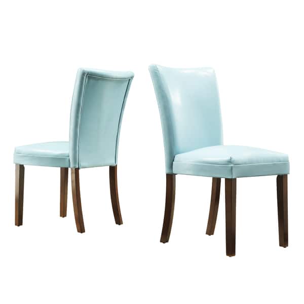 TRIBECCA HOME Estonia Sky Blue Upholstered Dining Chairs (Set of 2
