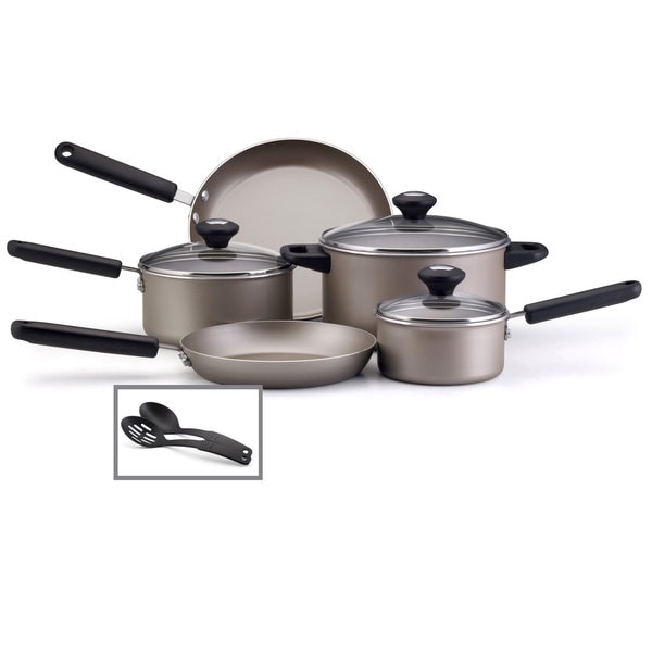 Farberware Premium NS 10 piece Platinum Cookware Set Farberware Cookware Sets