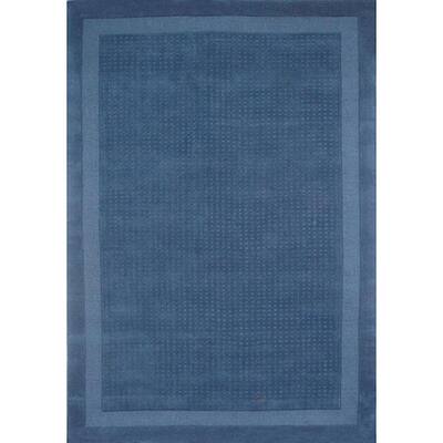 Hand-tufted Blue Dot Wool Rug - 5' x 8'