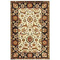 Hand-tufted Ivory/ Black Oriental Wool Rug (9' x 13')