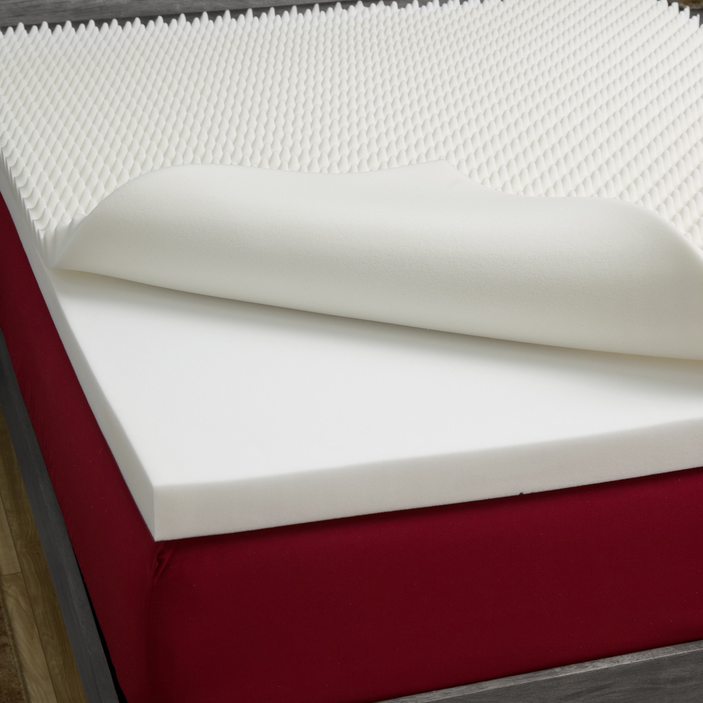 Slumber Solutions Highloft Mattress Makeover 3 inch Memory Foam Mattress Topper