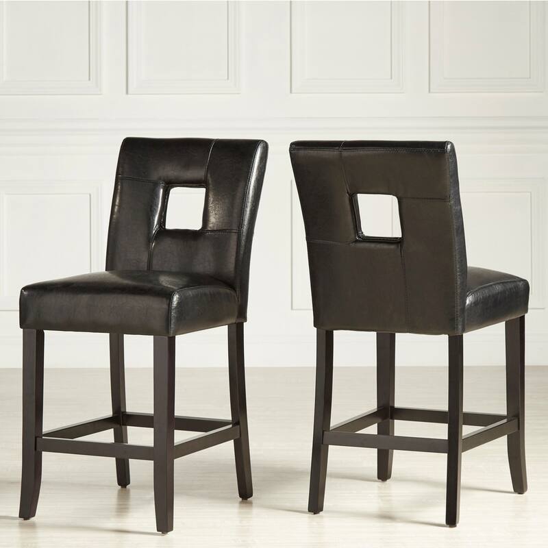 Mendoza Keyhole Counter Height Back Stool (Set of 2) by iNSPIRE Q Bold