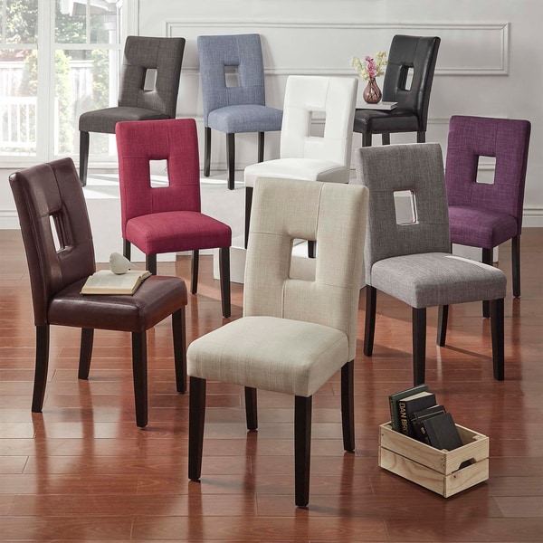 Mendoza Keyhole Back Dining Chairs by Inspire Q (Set of 2) - Free