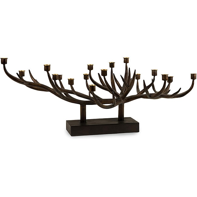 Handcrafted Iron Regent Antler Candle Holder