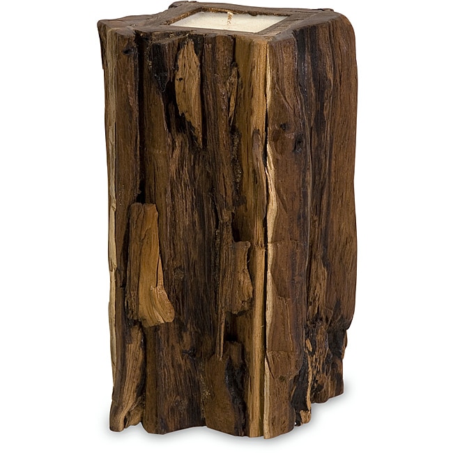 Handcrafted Regent Large Teakwood Candle