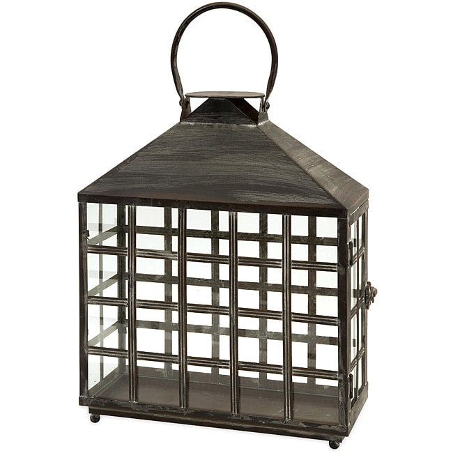 Regent Lattice Window Wide Candle Lantern