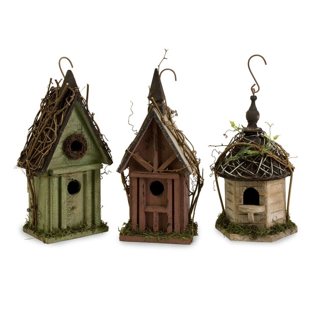 Set Of 3 Hanging Birdhouses