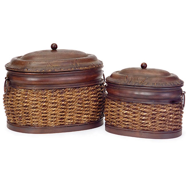 Rattan And Iron Delhi Nesting Boxes