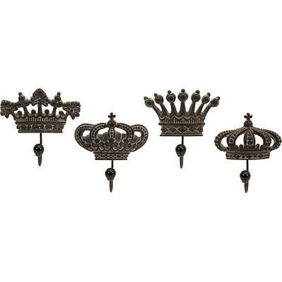 Set of 4 Argento Crown Royale Wall Hooks