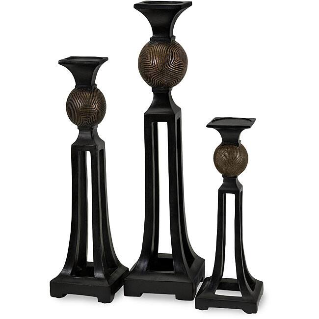 Set of 3 Venice Caesar Candle Holders
