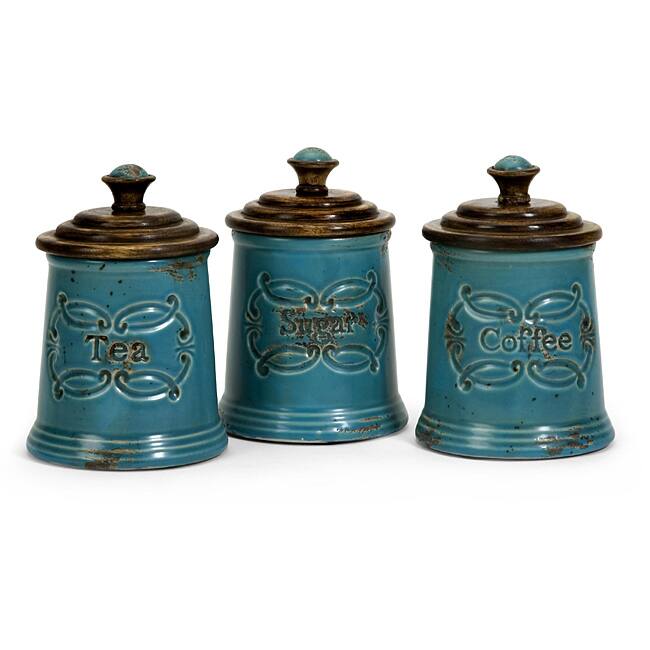 Set of 3 Country Kitchen Canisters