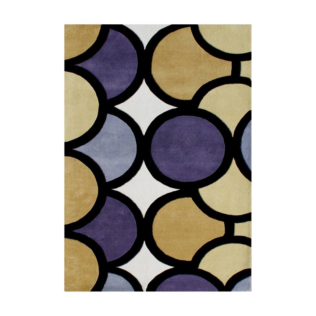 Alliyah Handmade Green New Zealand Blend Wool Rug (5' x 8') - 5' x 8'