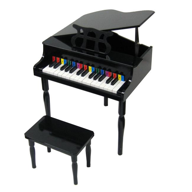 dooll house black baby grand piano