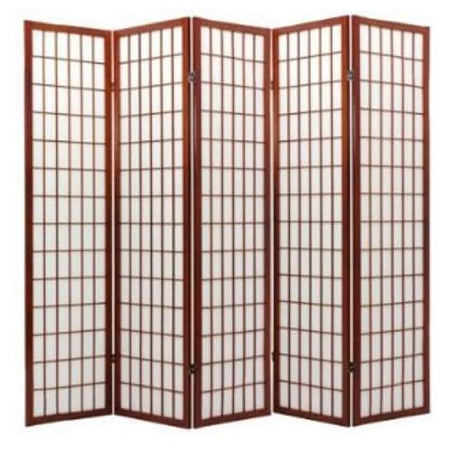 Oriental Shoji 5 panel Cappuccino Room Divider Screen