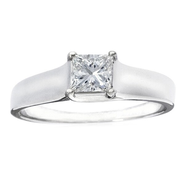 Montebello 14k Gold 1/2ct TDW IGL Certified Diamond Solitaire Engagement Ring (H-I, I1)