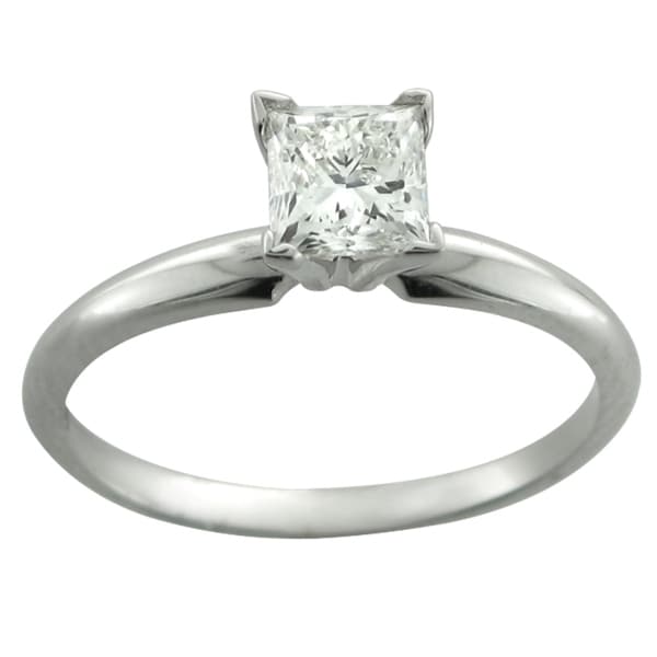 Montebello 14k White Gold 1/2ct TDW Certified Diamond Engagement Ring