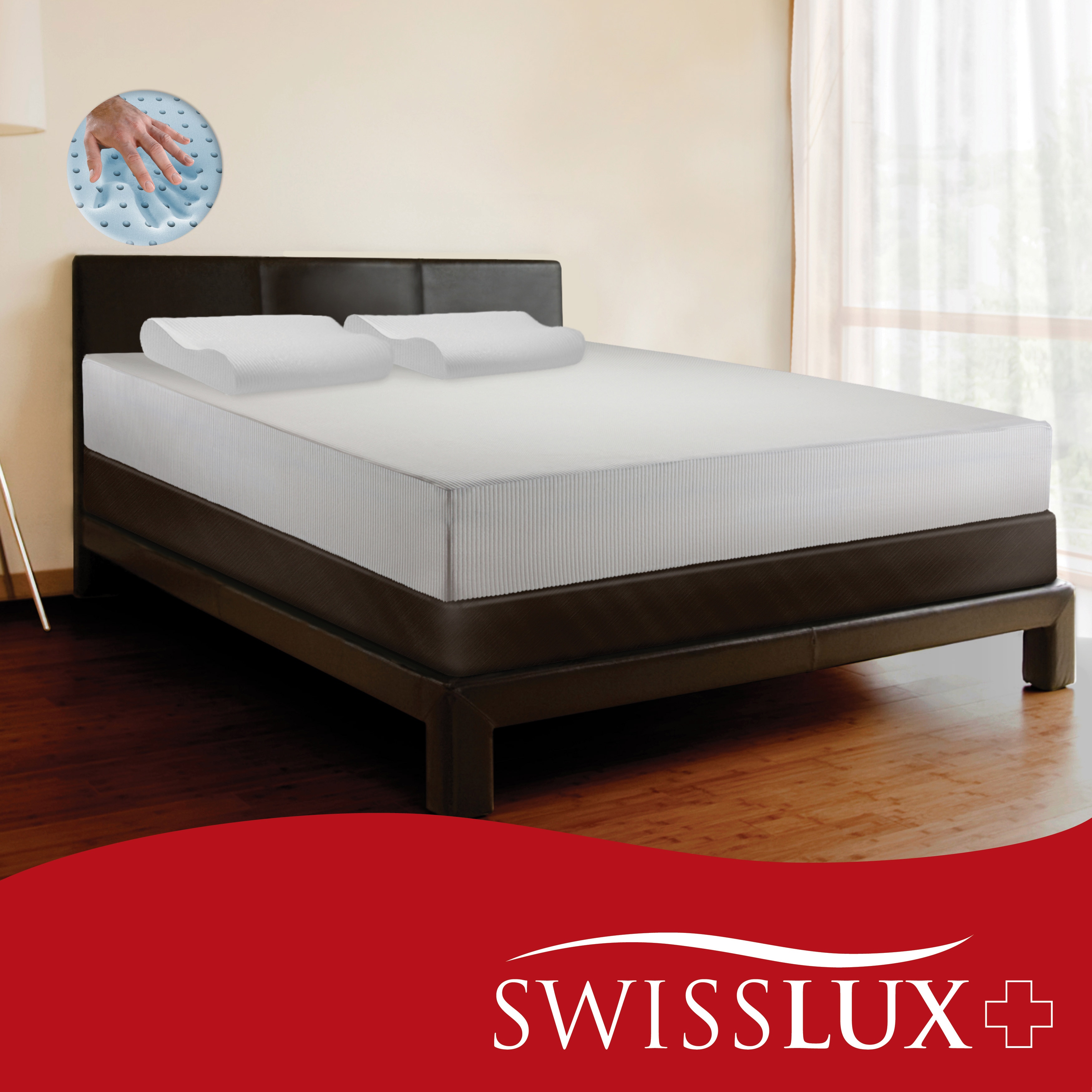 Swiss Lux 8 inch California King size European style Memory Foam Mattress