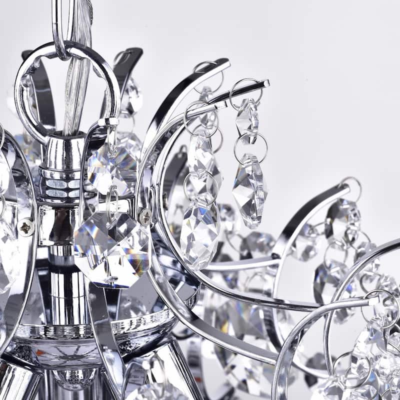 Silver Orchid Taylor Elegant Indoor 3-light Chrome/ Crystal Chandelier