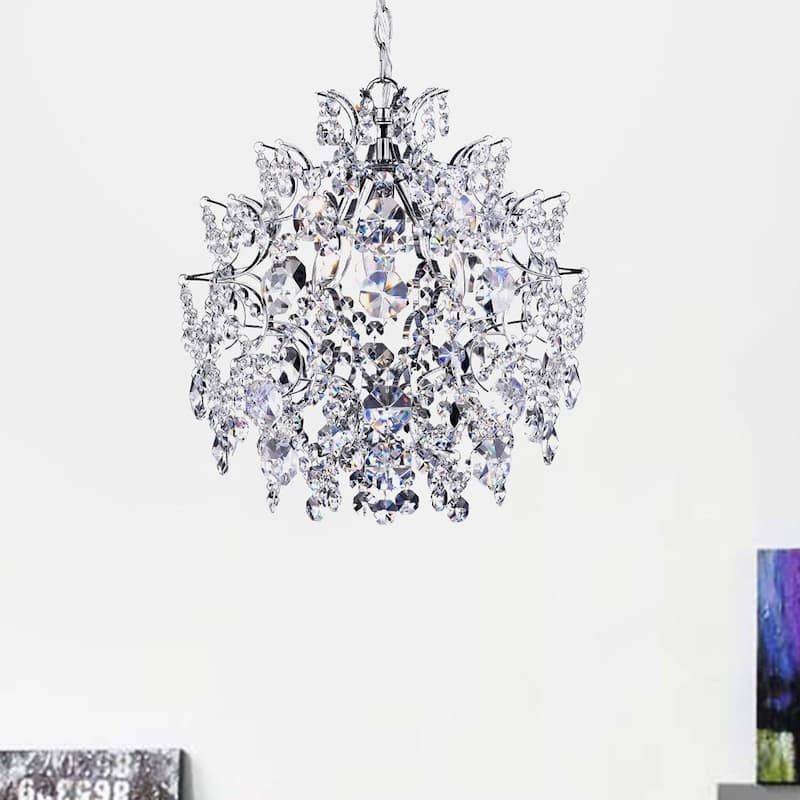 Silver Orchid Taylor Elegant Indoor 3-light Chrome/ Crystal Chandelier