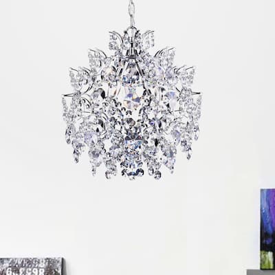 Silver Orchid Taylor Elegant Indoor 3-light Chrome/ Crystal Chandelier - N/A