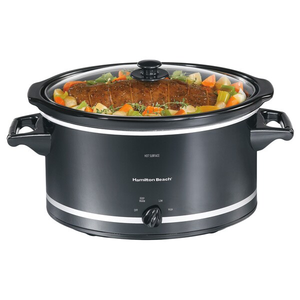 Shop Hamilton Beach Black 8-Quart Slow Cooker - Free Shipping On Orders ...