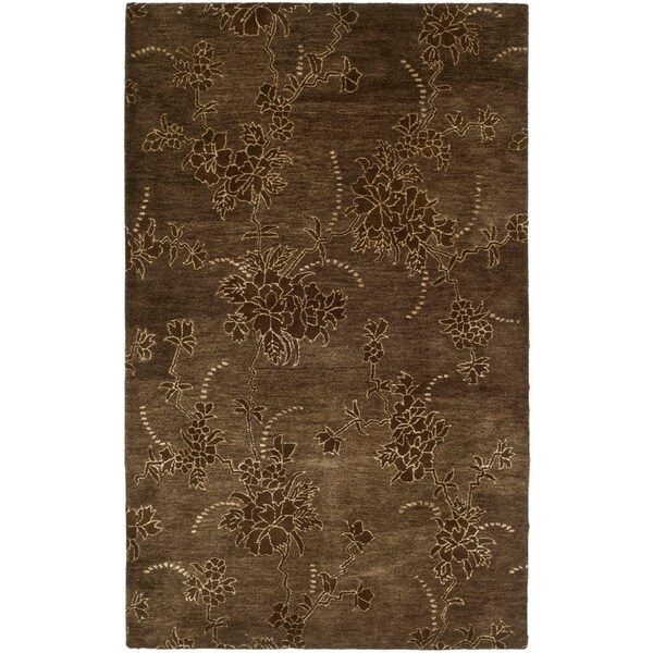 Safavieh Handmade Soho Fall Brown New Zealand Wool Rug - 9'-6" x 13'-6"