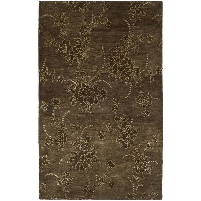 Handmade Soho Fall Brown New Zealand Wool Rug (36 X 56)