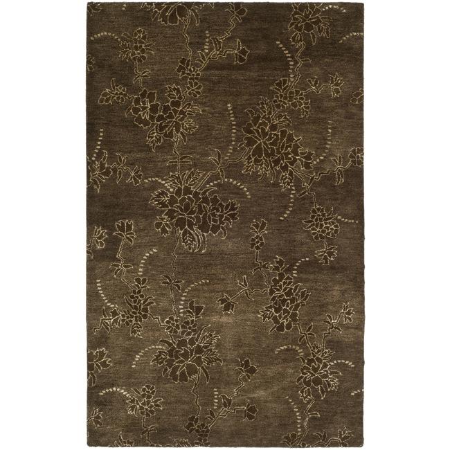Safavieh Handmade Soho Fall Brown New Zealand Wool Rug - 7'6 x 9'6