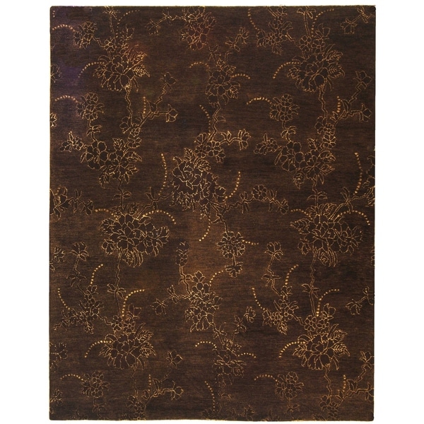 Safavieh Handmade Soho Fall Brown New Zealand Wool Rug - 7'6" x 9'6"