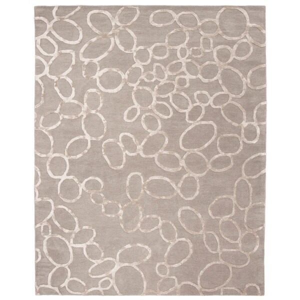 Safavieh Handmade Soho Loops Grey New Zealand Wool Rug - 7'6" x 9'6"