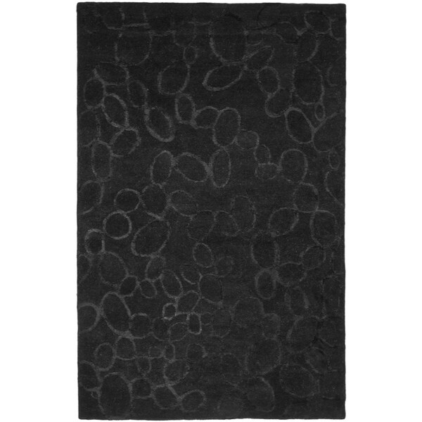 Safavieh Handmade Soho Loops Black New Zealand Wool Rug - 7'6" x 9'6"