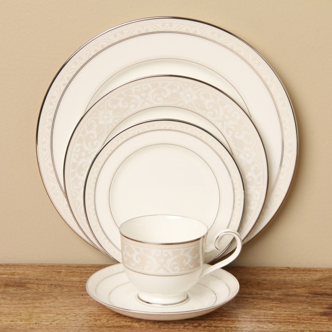 Noritake 'Montvale' 5-piece Platinum Place Setting - Free Shipping ...