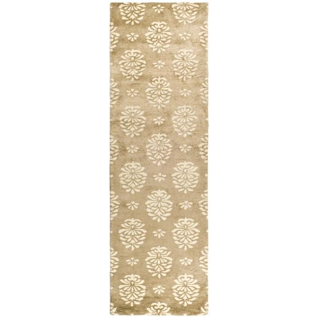 Safavieh Handmade Soho Seasons Beige New Zealand Wool Runner Rug - 2'6 x 10'