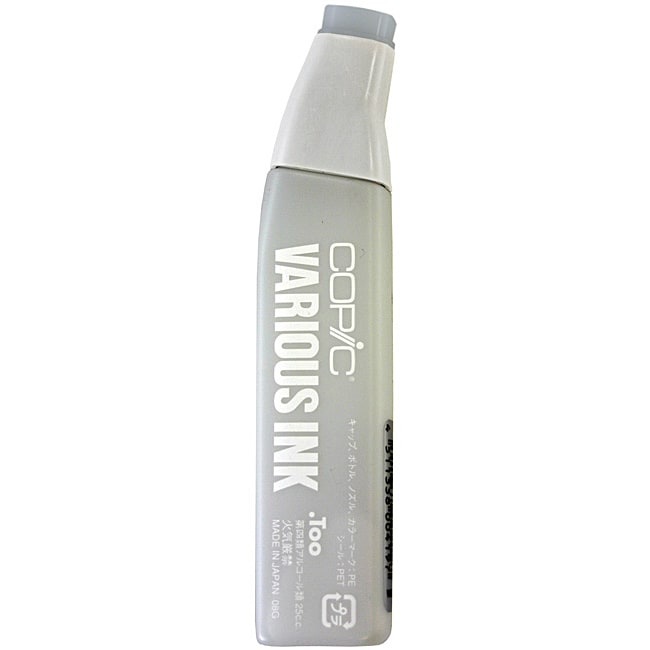 Copic Cool Grey Various Ink Refill For Sketch And Ciao (Cool GreyRefills offer the ability to custom mix colorsMeasurements are marked on the bottleTip is angled for accurate fillingOne bottle of permanent ink will refill a Ciao marker 13 times and Sketch