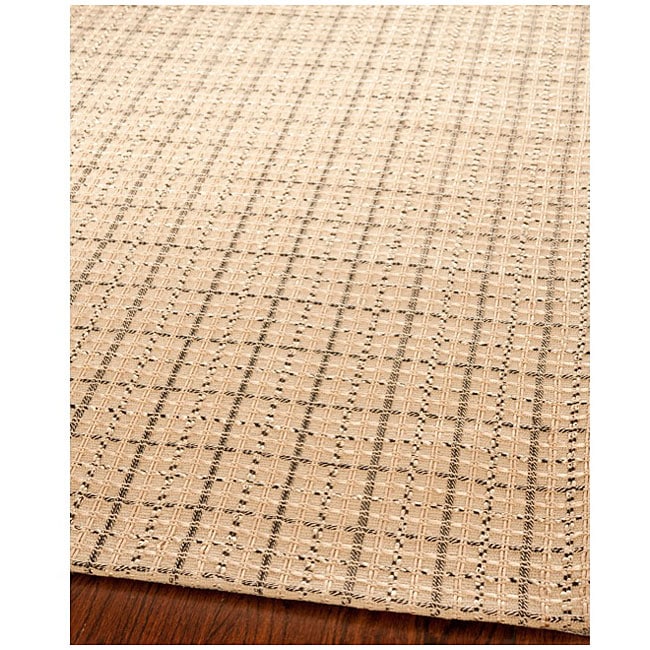 Handmade South Hampton Basketweave Beige Rug (4 X 6)