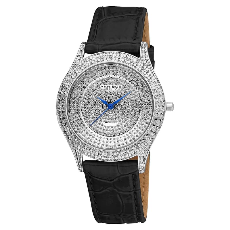 Akribos XXIV Women's Diamond Silver Brilliance Swiss Quartz Strap Watch