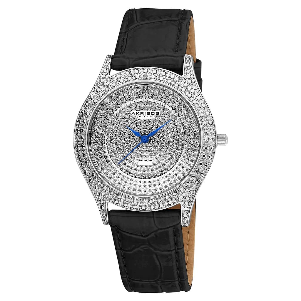Akribos XXIV Women's Diamond Silver Brilliance Swiss Quartz Strap Watch